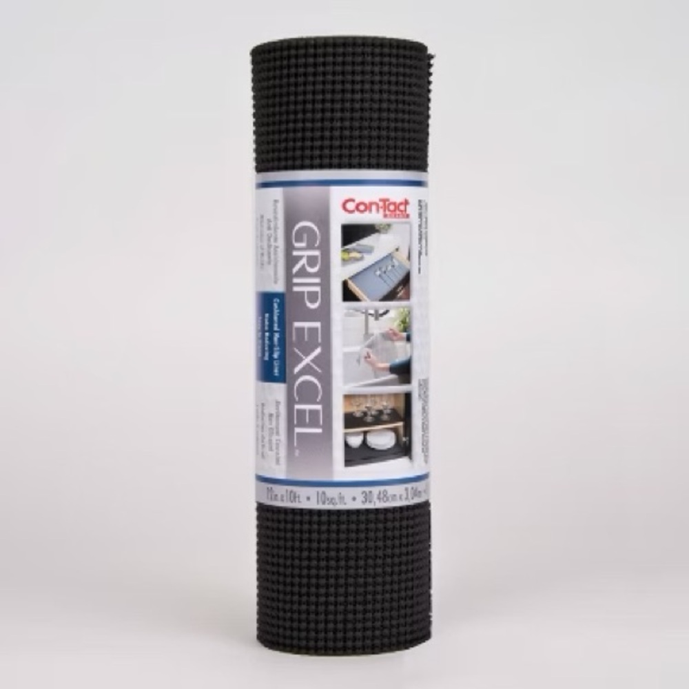 NWT Contact Grip Excel Liner Black Shelf Drawer Liner Roll The Container Store